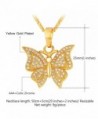 Diamond accented Plated Butterfly Pendant Necklace