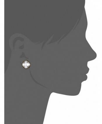 Sorrelli Crystal Cushion Cut Solitaire Earrings