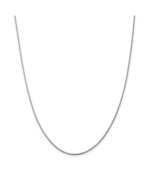 925 Sterling Silver Solid 1.2mm Polished Box Chain Necklace 7" - 30" - CO11E874TYB