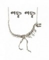 Godyce Short Collar Dinosaur Necklace and Earrings Set for Women - Jewelry With Gift Box - CQ12KN7EP25