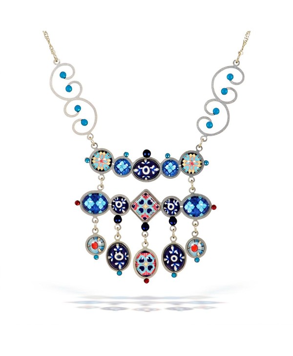 Artazia Magic Carpet Necklace in Cobalt and Sky Blue Tones N2010 - CG11C9H380X