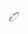 Antiqued SS Stackable White Agate Ring - CQ1188BSJX5