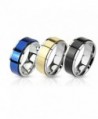 BodyJ4You Ring Set Spinner Bands Stainless Steel Two-Tone Rings - 3 Pieces Value Pack - CR11INB69VT