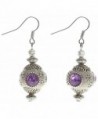 Lova Jewelry Vintage Lilac Stone Earrings - CQ11O5098SN