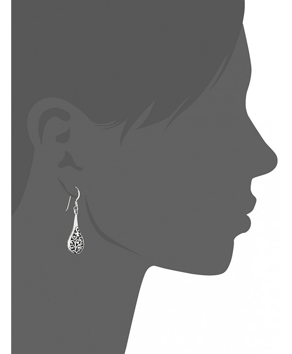 925 Oxidized Sterling Silver Bali Inspired Filigree Puffed Raindrop ...