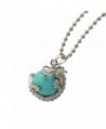 Womens Dragon Wrapped Necklace Turqoise - turquoise - CY124C5C1C5