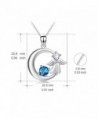 YFN Sterling Crescent Crystal Necklace in Women's Pendants