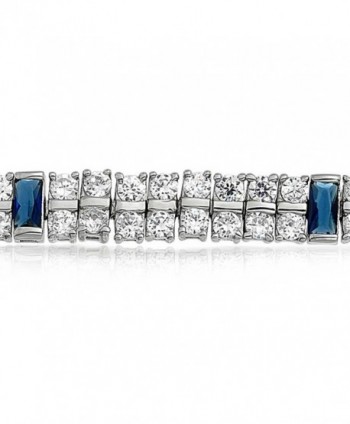 Bling Jewelry Simulated Sapphire Bracelet in Women's Tennis Bracelets