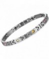 Elegant Sleek Titanium Steel Magnetic Therapy Bracelet for Women in Gift Box with Free Link Removal tool - C0182ZEC0C6