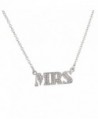 Lux Accessories MRS Miss Taken Pave Pendant Necklace. - CO123FINSGD