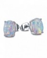OREOLLE Jewelry Women's Oval Opal Stud Earrings Fashion - silver - silvery - CB189NCI06W