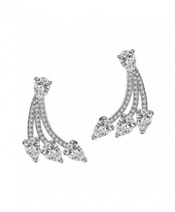 SELOVO Ear Jacket Double Use Stud Earrings Front Back - teardrop style - C212JOLKO2V