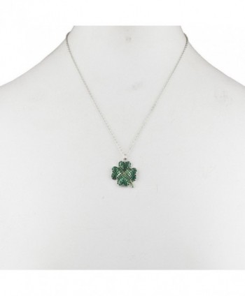 Lux Accessories Patricks Shamrock Necklace