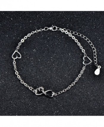 Sterling Infinity Bracelet Adjustable Braclets in Women's Strand Bracelets