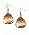 Hammered Copper Triangular Drop Earrings By John S Brana Handmade Jewelry Durable Copper Earrings - CP12BNV0EAB