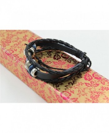 Abstruct Braided Adjustable Leather Bracelet