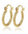Shine Jewelry Women's 14K Plain Yellow Gold Filled Solid Patterned Hoop Huggies Sleeper Earrings E42 - CS12DLJ5LVL