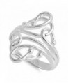 Women's Curved Ball Fashion Abstract Ring .925 Sterling Silver Band Size 4 (RNG14974-4) - CM11Y23WOHP