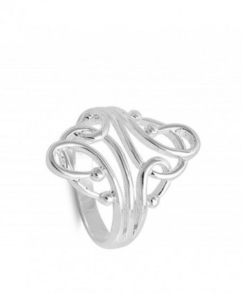Fashion Abstract Sterling Silver RNG14974 4 in Women's Band Rings