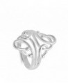 Fashion Abstract Sterling Silver RNG14974 4 in Women's Band Rings