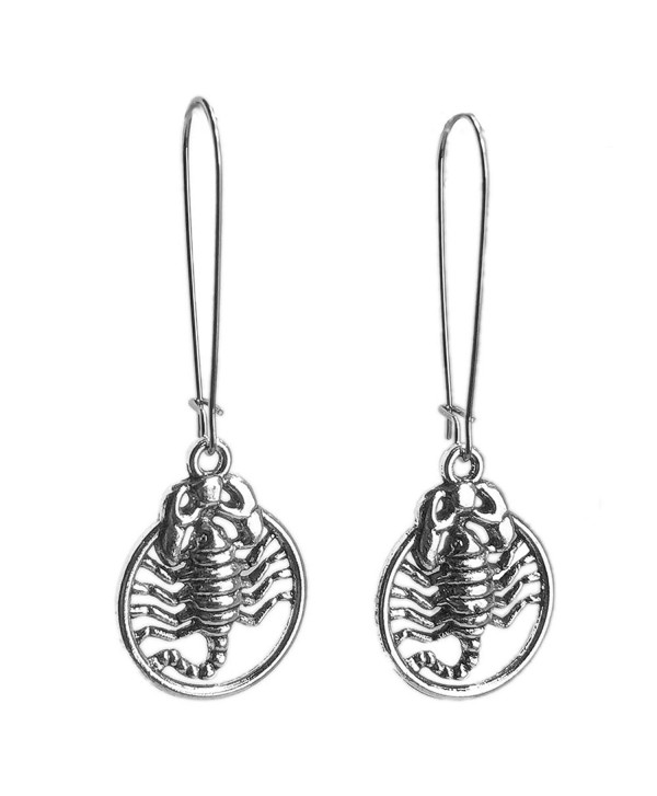 Sabai NYC Silvertone Scorpion Earrings on Stainless Steel Earwires - CC187KK5X64