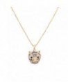 Lux Accessories Pave Panther Tiger Cat Animal Pendant Necklace - C511R6HZHZP