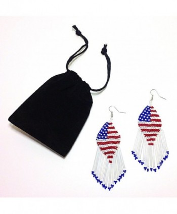 Patriotic American Chandelier Memorial Earrings