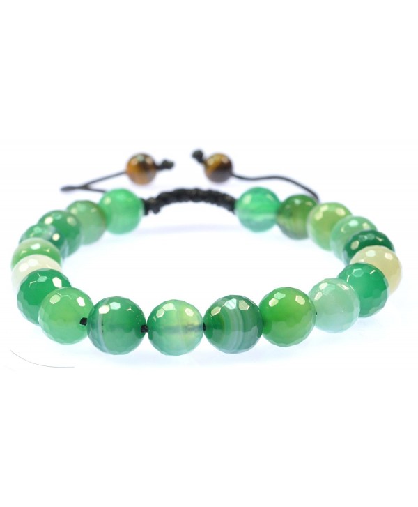 Purple Whale Green Botswana Agate Gemstone Bracelet Good for Healing and Energy-91007 - CR11C6I2KZT