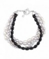 Honora 4-Strand Baroque Freshwater Cultured Pearl Bead Bracelet in Sterling Silver - C112G8LXLWP