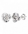 G&H Sterling Silver Flower Love Knot Stud Earrings - CM12M0G12PP