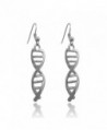 DNA Double Helix Earrings - Silver Toned - C112D2TTPQH