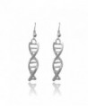 DNA Double Helix Earrings Silver