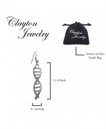 DNA Double Helix Earrings Silver in Women's Drop & Dangle Earrings