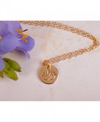 Necklace Filled Pendant Dainty Flower