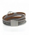 Jenia Leather Bracelet Pearl Wristband