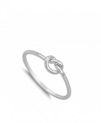 Infinity Knot Sterling Silver RNG14788 8 in Women's Band Rings