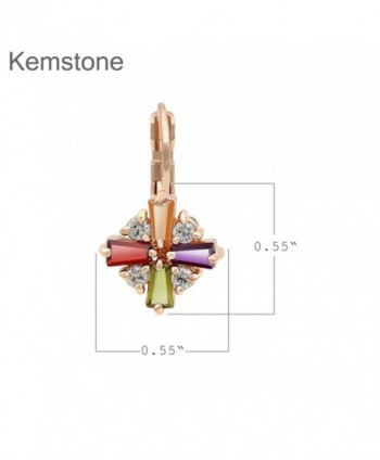 Kemstone Colorful Zirconia Leverback Earrings in Women's Drop & Dangle Earrings