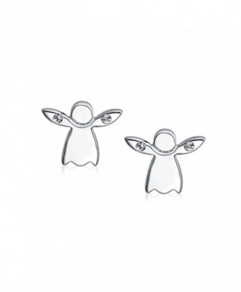 Petite Crystal Guardian earrings Rhodium