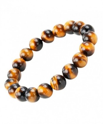 SUNYIK Natural Tiger's Eye Gemstone Bracelet - Yellow Tiger' Eye Stone - CP12GEHF59P