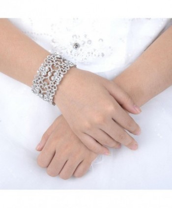 EVER FAITH Austrian Bracelet Silver Tone