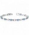 London Blue Topaz Bracelet Sterling Silver Rhodium Nickel Finish 3.00 Carats Chic Design - CO1141DNNGH