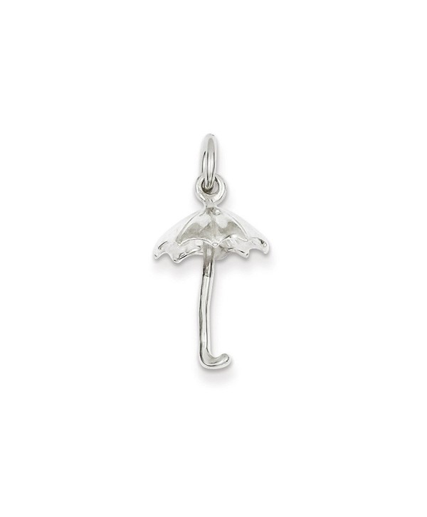 Sterling Silver Umbrella Charm on a Sterling Silver Chain Necklace- 16"-20" - C2110MZ5J3X