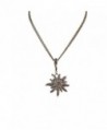 Bavarian Rhinestone Edelweiss Necklace (antique silver coloured) - Traditional German Dirndl Jewelry - CS12FIWZ57T