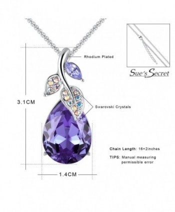 SUES SECRET Swarovski Birthstone Valentines in Women's Pendants