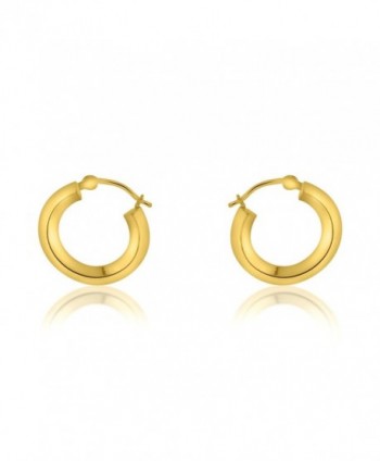 14K Yellow Gold Fancy Hoop Earrings - CG12BJLFI8J