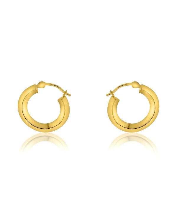 14K Yellow Gold Fancy Hoop Earrings - CG12BJLFI8J