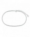 LuckyJewelry Sexy 925 Sterling Silver Simple Barefoot Anklet Ankle Bracelet - CE12KH638B1