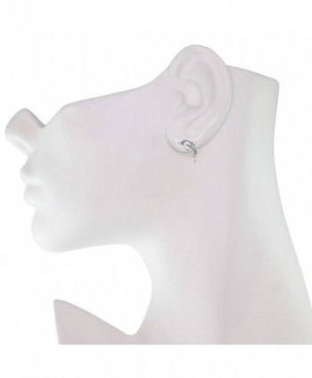 Sterling Silver Dolphin Stud Earrings in Women's Stud Earrings