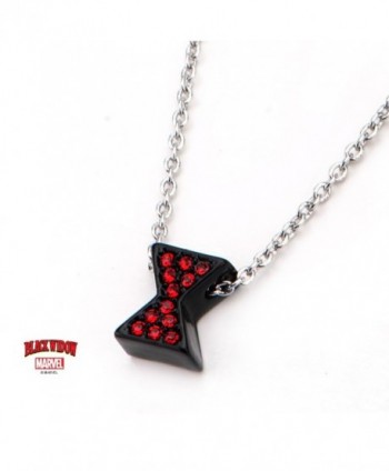 Womens Stainless Avengers Necklace Zirconia