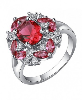 Katie's Style Chloe Cubic Zirconia Flower CZ Women Fashion Cocktail Statement Ring - CU186SI32S5